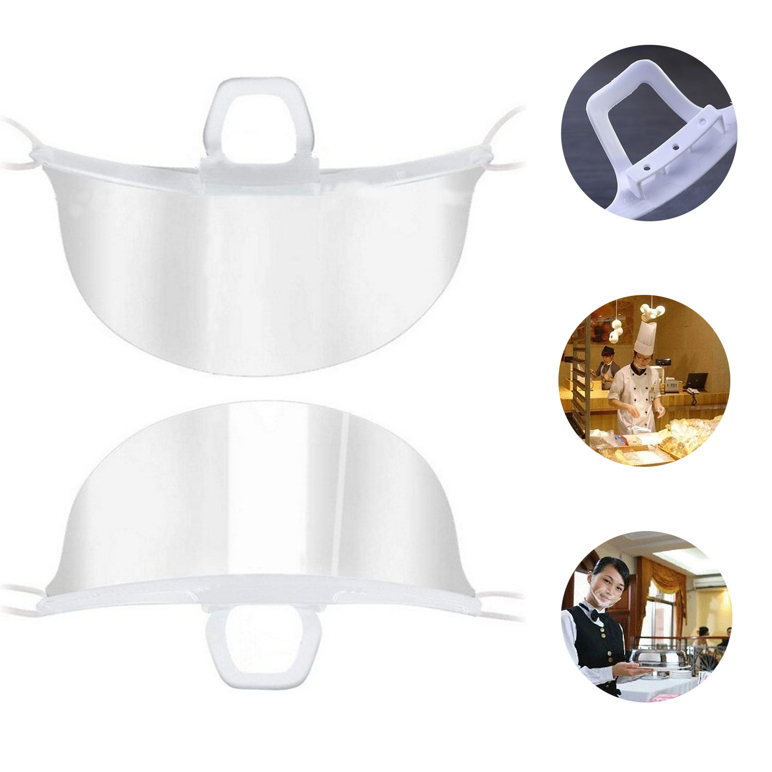 Pieces Clear Transparent Sanitary Mask Anti Fog Face Mouth Shield