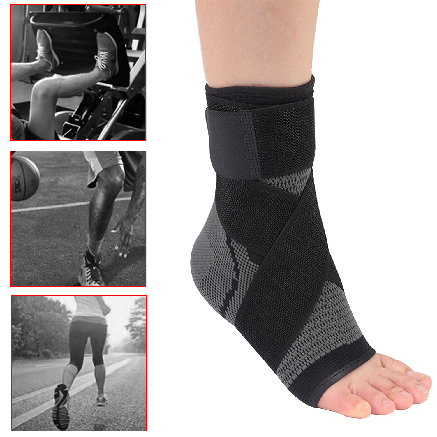 Breathable Knitted Straps Pressurized Ankle Protection Men's And Women