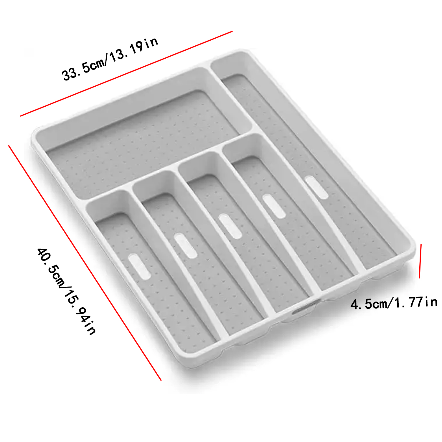 6 Compartments Flatware Tray Holder Silverware Cutlery Tray Drawer ...