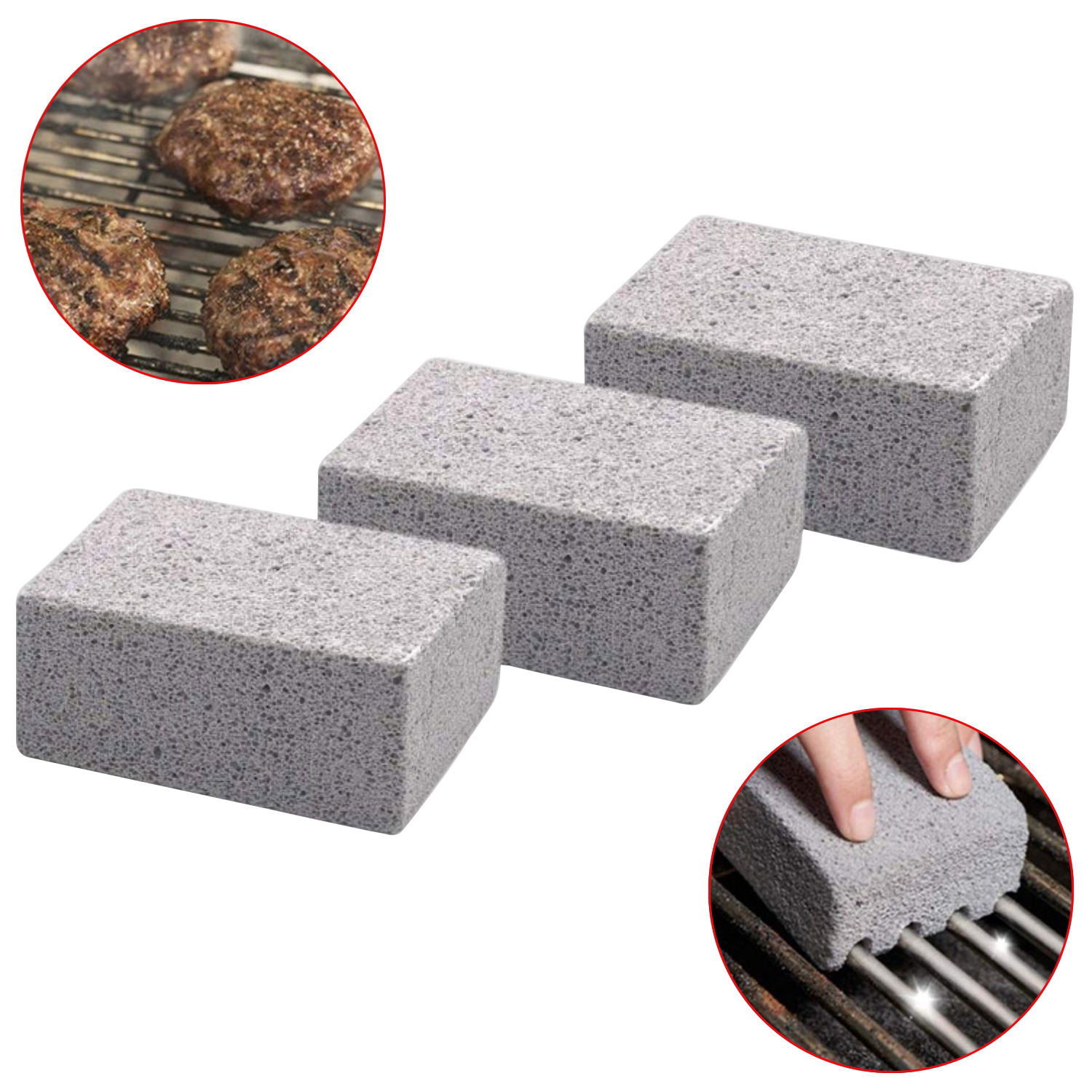 Grill Stone Cleaning Block Brick BBQ Pumice Non Toxic Restaurant Grade