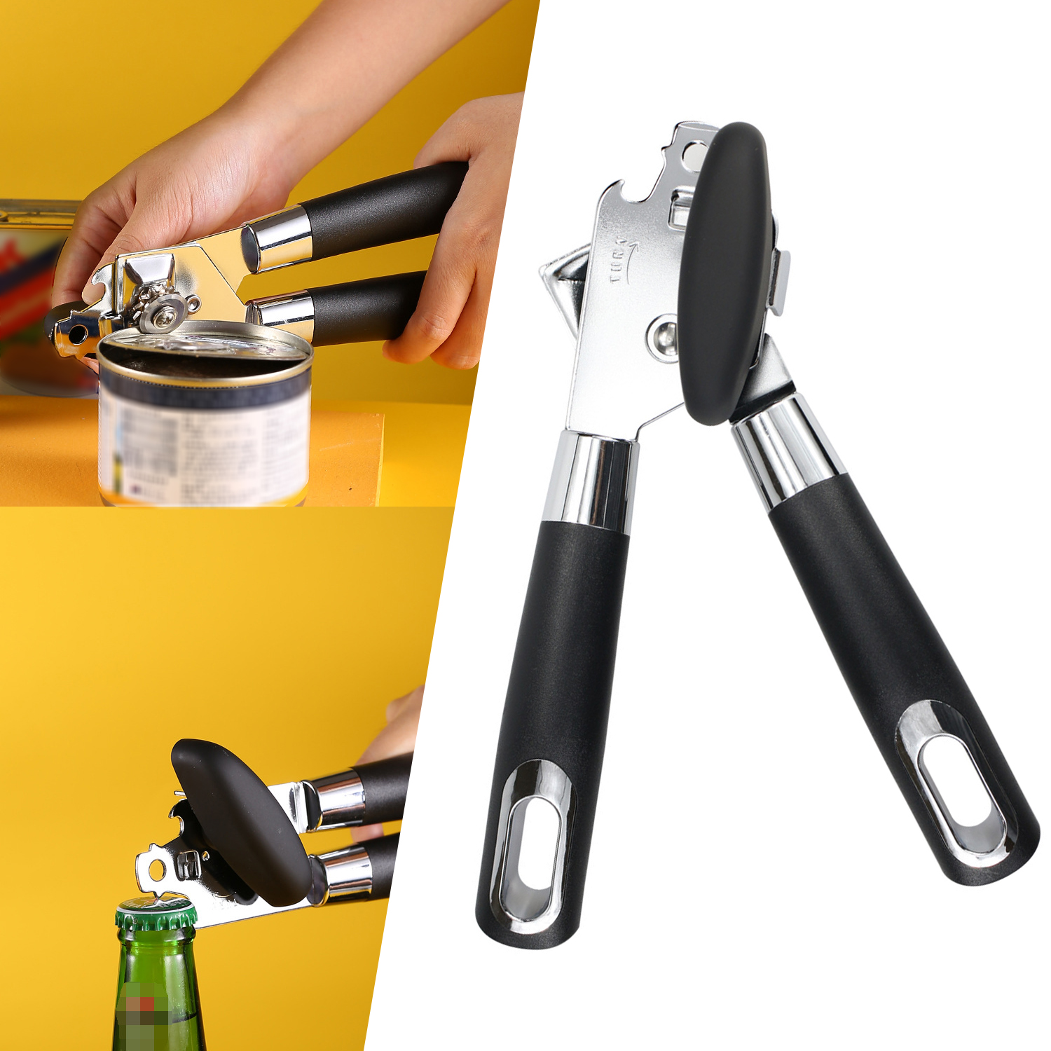 Can Opener Multiuse Stainless Steel Ergonomic Wide Application Tin