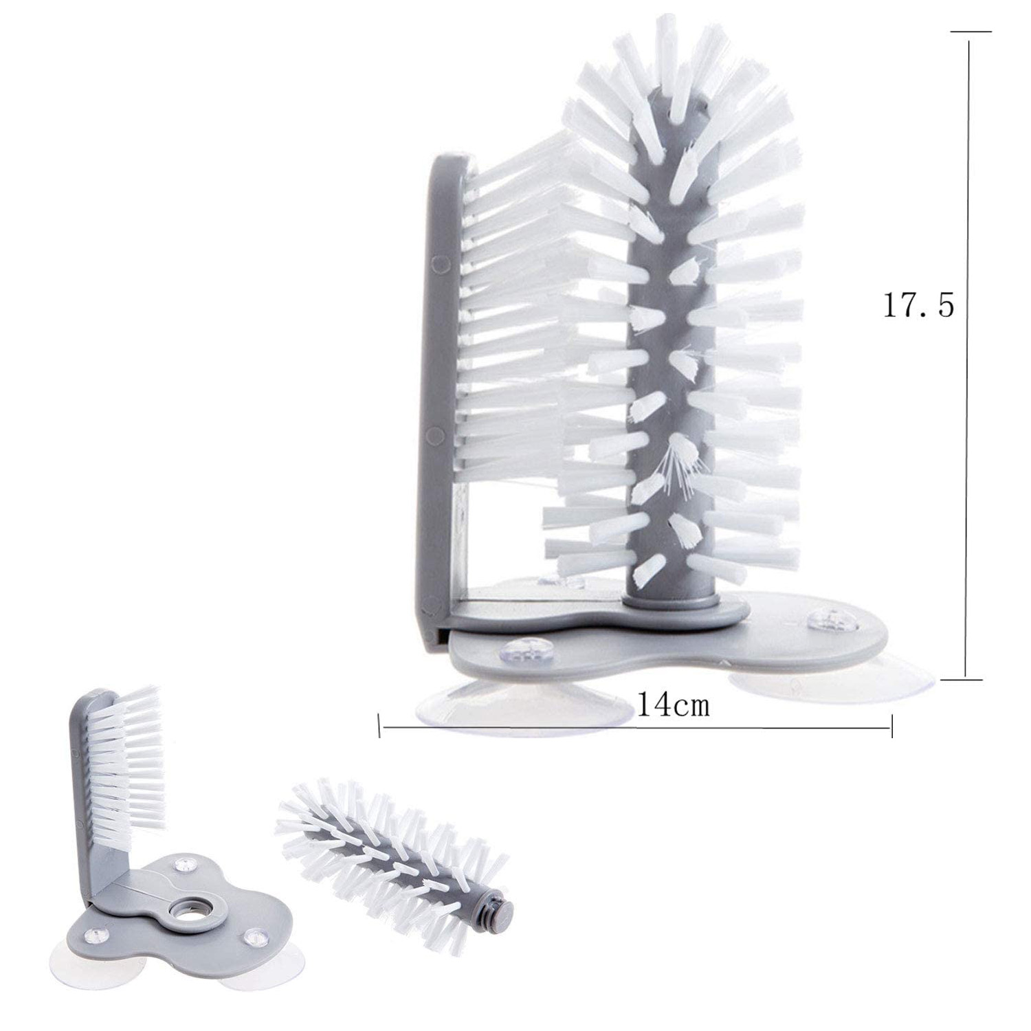 Sink Suction Wall Lazy Cup Brush Washer, Wine Glass Cleaning Brush