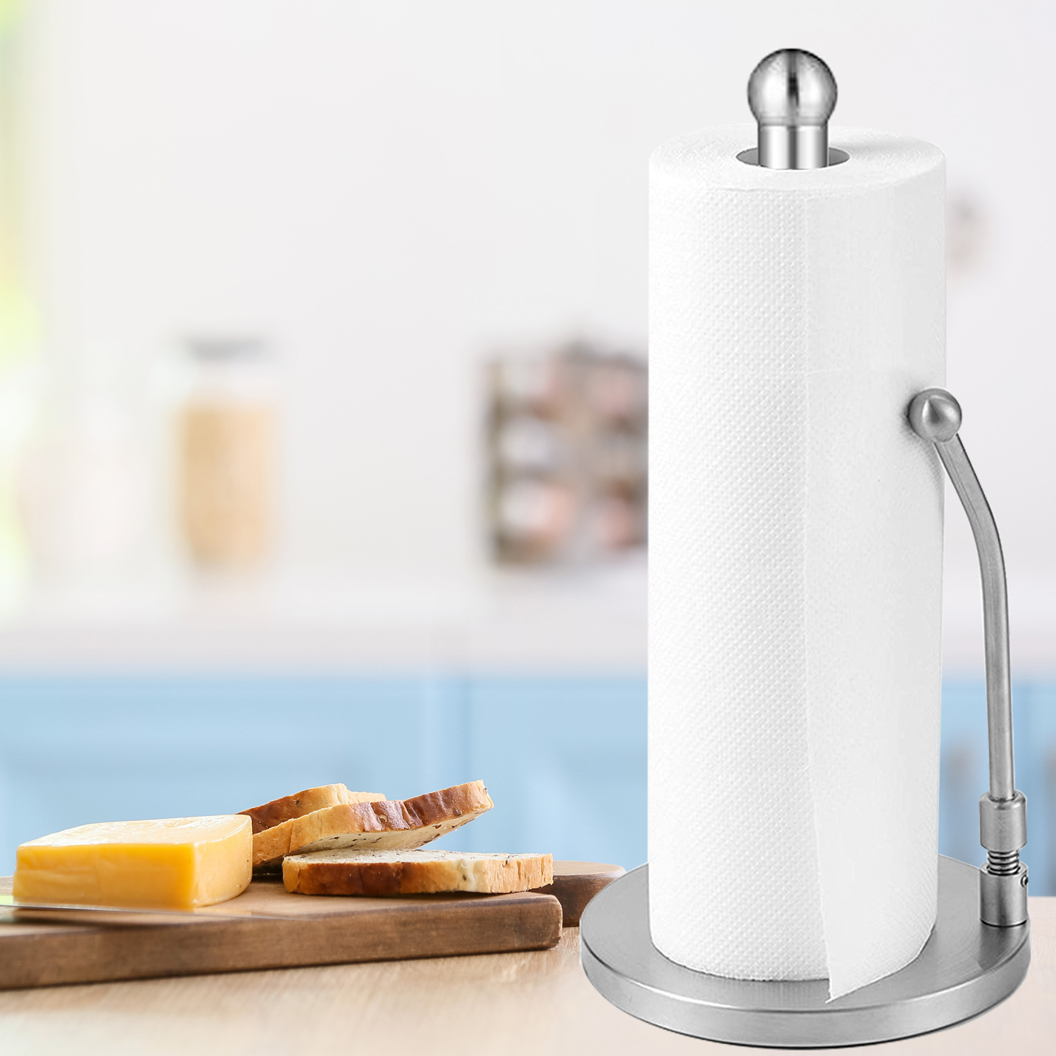 Stainless Steel Vertical Paper Towel Holder Stand For Home Kitchen